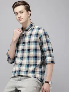 Arrow Pure Cotton Manhattan Slim Fit Checked Casual Shirt