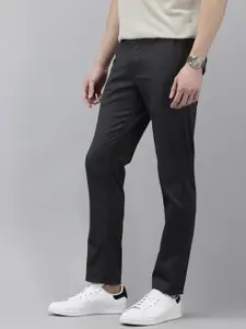 Arrow Men Printed Slim Fit Formal Trousers