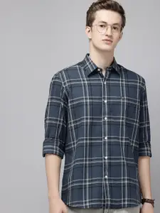 Arrow Pure Cotton Manhattan Slim Fit Checked Casual Shirt