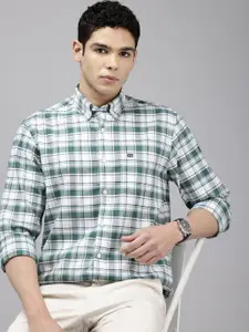 Arrow Pure Cotton Manhattan Slim Fit Button-Down Collar Checked Casual Shirt