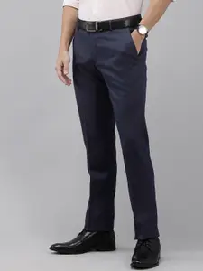 Arrow Men Hudson Checked Tailored Fit Formal Trousers