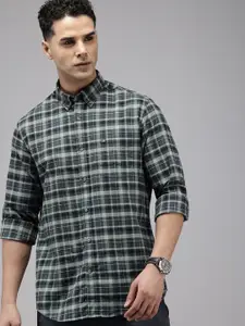 Arrow Pure Cotton Manhattan Slim Fit Opaque Checked Casual Shirt