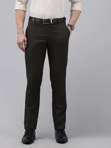 Arrow Men Checked Original Tapered Fit Formal Trousers