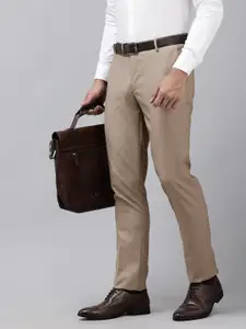 Arrow Men Textured Hudson Tailored Fit Trousers