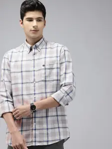 Arrow Manhattan Slim Fit Checked Pure Cotton Casual Shirt