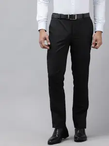Arrow Men Textured Hudson Tapered Fit Formal Trousers
