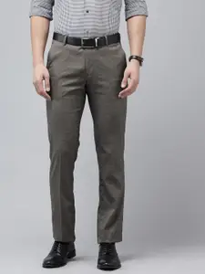 Arrow Men Hudson Tailored Fit Textured Formal Trousers