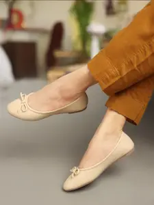 Carlton London Women Slip On Ballerinas with Bows Flats