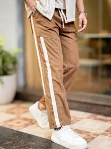 Maniac Men Colorblocked Relaxed-Fit Mid-Rise Track Pants