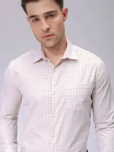 The Indian Garage Co. X Luxe Men Spread Collar Checked Cotton Slim Fit Formal Shirt