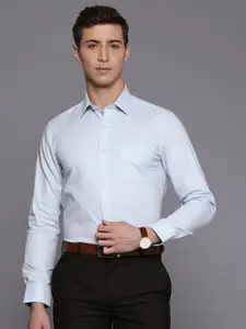 Louis Philippe Slim Fit Printed Pure Cotton Formal Shirt