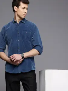 Louis Philippe Jeans Pure Cotton Slim Fit Corduroy Casual Shirt