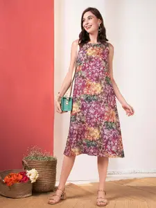 Anouk Women Floral Printed A-Line Dress