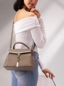 Mast & Harbour Structured Satchel with Buckle Detail