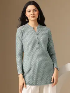 Chemistry Cable Knit Woollen Longline Pullover