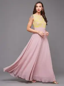 Miss Chase Women Self Design Maxi Dress