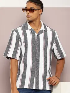 Kook N Keech Men Premium Striped Relaxed Fit Casual Shirt