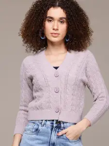 The Roadster Lifestyle Co. Cable Knit Woollen Crop Pullover