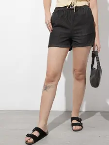 The Roadster Life Co. Women High-Rise Pure Cotton Denim Shorts