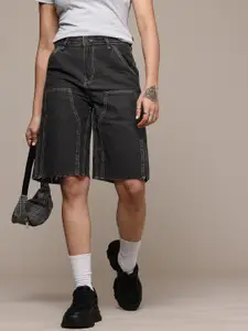 The Roadster Life Co. Women High-Rise Pure Cotton Denim Shorts