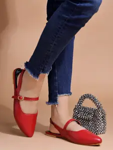 Shoetopia Girls Slingback Mules Flats