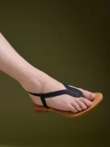 Shoetopia Girls T-Strap Open Toe Flats