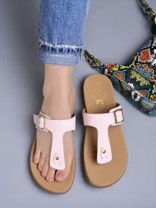 Shoetopia Girls T-Strap Flats Flats with Buckles