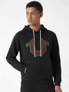 True Religion Men Self Design Hooded Sweatshirt