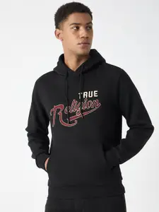 True Religion Men Typography Embroidered Hooded Sweatshirt