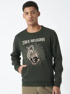 True Religion Men Animal Embroidered Long Sleeves Sweatshirt