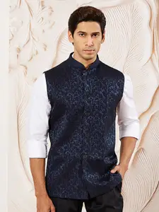 VASTRAMAY Men Mandarin Collar Nehru Jacket