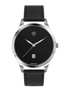 Mathey-Tissot Men Dial & Leather Straps Analogue Watch H411NM