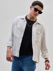 Snitch Men Geometric Open Front Jacket