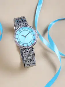 French Connection Women Patterned Dial & Stainless Steel Straps Analogue WatchFCN0117USM
