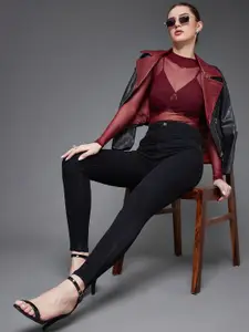 Miss Chase Women Skinny Fit High-Rise Stretchable Jeans