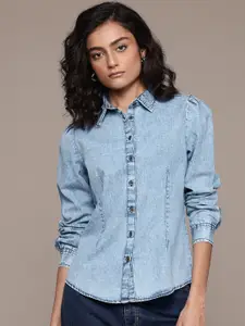 Roadster Women Relaxed Faded Pure Cotton Casual Shirt