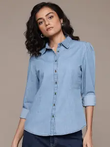Roadster Women Relaxed Faded Pure Cotton Casual Shirt