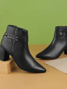 Mochi Women Casual Block-Heeled Regular Boots
