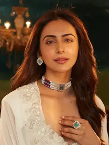 AccessHer Stone Studded & Beaded Necklace and Earrings With Maang Tika