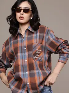 The Roadster Life Co. Checked Oversized Casual Shirt