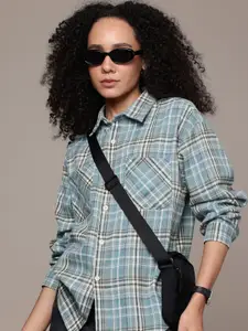 The Roadster Life Co. Checked Oversized Casual Shirt