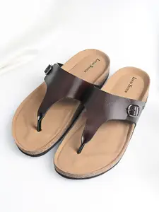 LOUIS STITCH Men Brown Open Toe Lightweight Cork Sandal