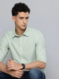 Flying Machine Pure Cotton Slim Fit Striped Casual Shirt