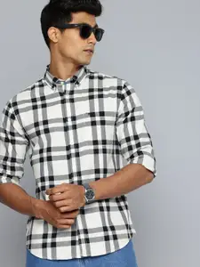 Flying Machine Slim Fit Opaque Checked Pure Cotton Casual Shirt