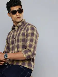 Flying Machine Slim Fit Checked Pure Cotton Casual Shirt