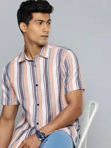Flying Machine Pure Cotton Striped Casual Shirt