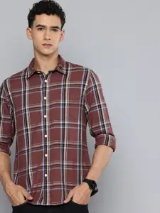 Flying Machine Slim Fit Tartan Checked Casual Shirt