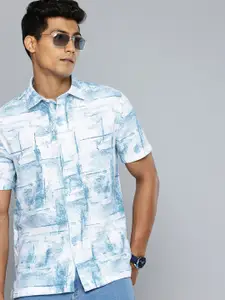 Flying Machine Pure Cotton Self-Design Abstract Printed Casual Shirt