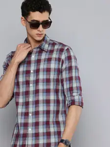 Flying Machine Pure Cotton Slim Fit Checked Casual Shirt
