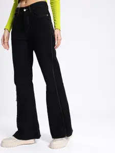 glitchez Women Slim Flare Fit High-Rise Jeans